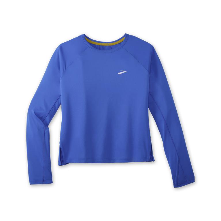 Brooks SPRINT FREE Breathable Long Sleeve Running Shirt Womens Online - Bluetiful (HKA279854)